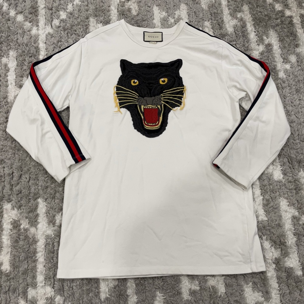 Gucci Panther White Long Sleeve Large L